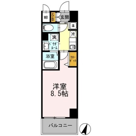 貿易センター駅 徒歩1分 8階の物件間取画像